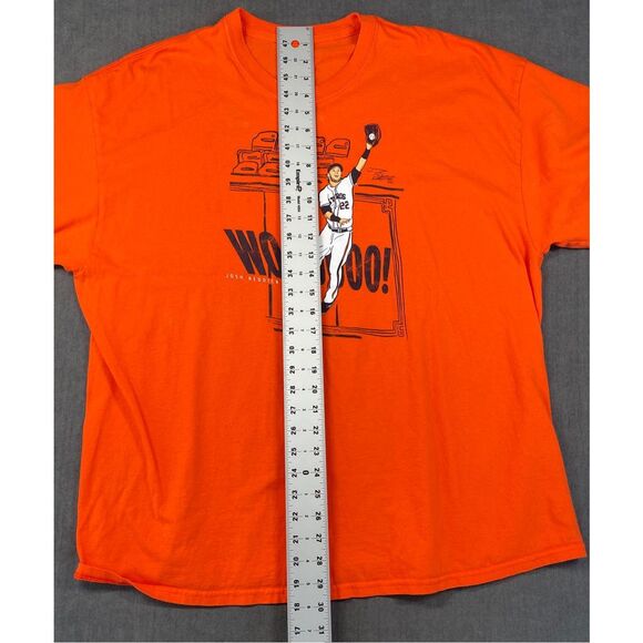 DraftKings Josh Reddick Tee Shirt Mens L Orange Houston Astros MLB Baseball Fan - Picture 6 of 8